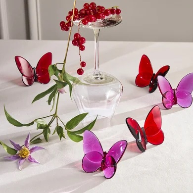 картинка Скульптура бабочки Baccarat Lucky Butterfly цвет голубой 6 см